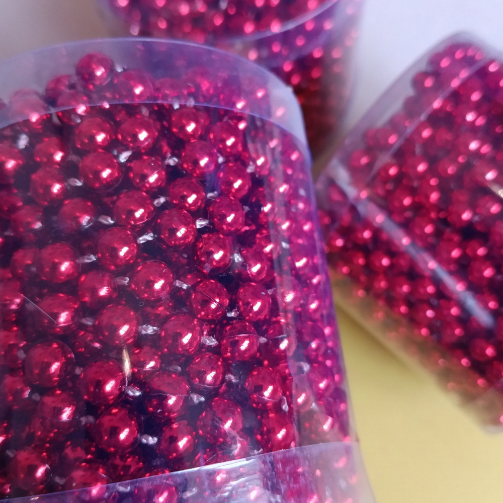 Ожерелье на елку, 10 м (красные) Киев - изображение 2