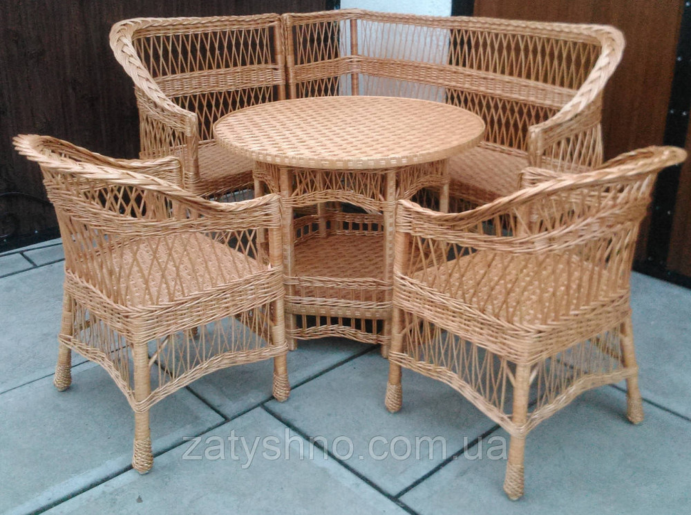 Плетеный кухонный уголок из лозы Киев - изображение 2