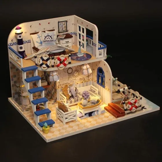 3D Румбокс DIYdollhouse Blue Coast «Будиночок біля моря» + Захисний купол M032Z Київ
