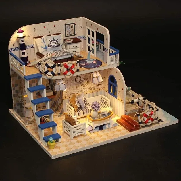 3D Румбокс DIYdollhouse Blue Coast «Будиночок біля моря» + Захисний купол M032Z Київ - фото 3