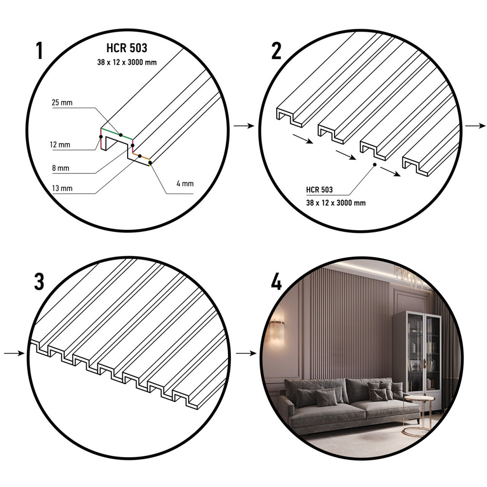 Плінтус полімерний Grand Decor HCR 503 Дніпро - фото 3