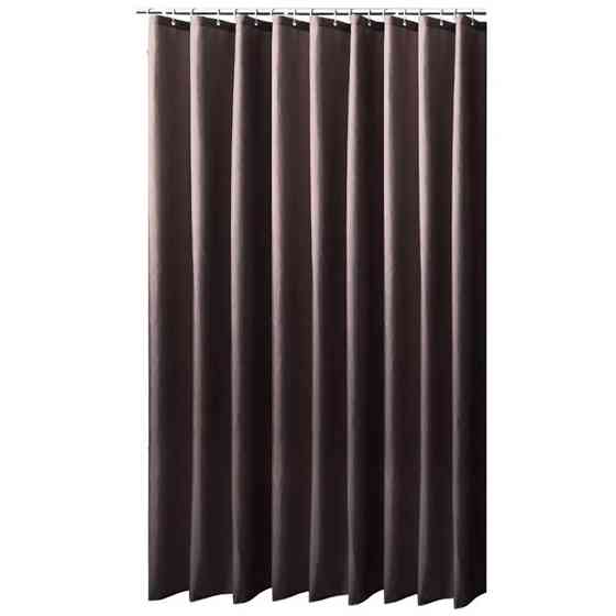 Шторка для ванной комнаты и душа Bathlux 180 x 180 см водонепроницаемый полиэстер штора занавеска в ванную, коричневая Каменец-Подольский