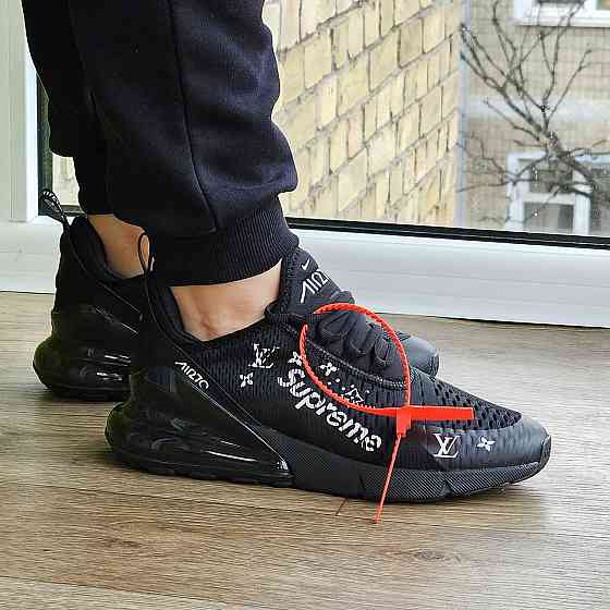 Кроссовки Nike 270 Мужские Черные Найк с Амортизацией Тканевые Сеточка Летние (размеры: 41,42,43,44,45) - 110 Днепр