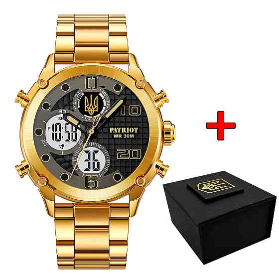 Patriot 017 Тризуб Золото Gold-Black-White Steel SBR Київ