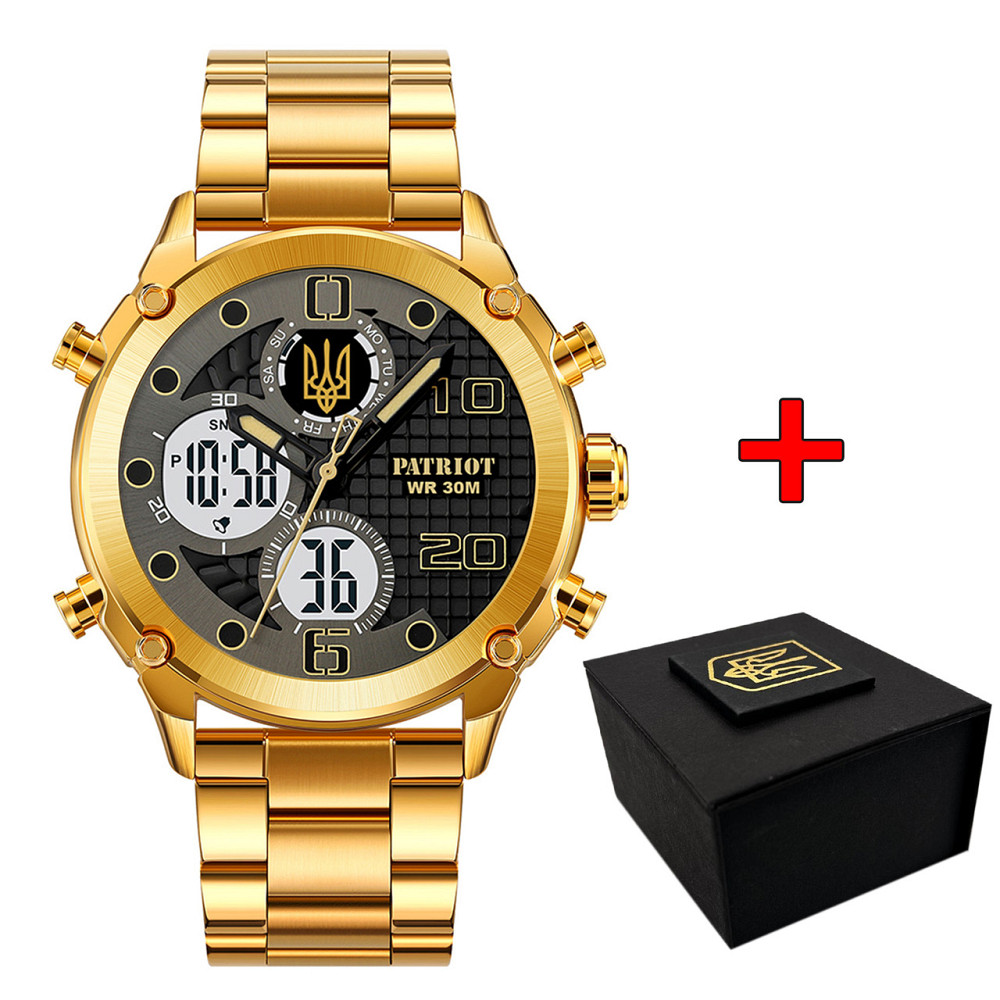 Patriot 017 Тризуб Золото Gold-Black-White Steel SBR Київ - фото 1