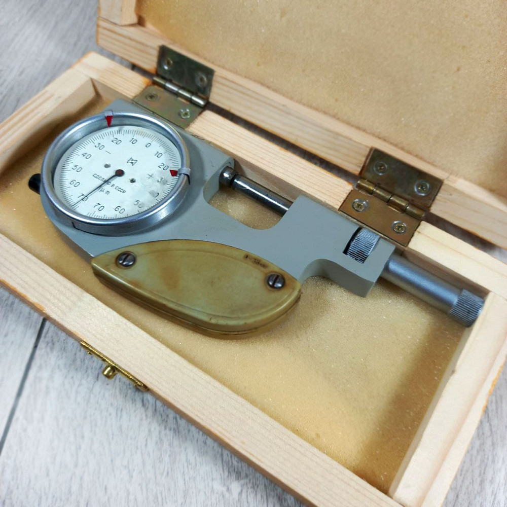 Скоба важільна УРП 0-25 0,001 мм СРСР Харків - фото 1