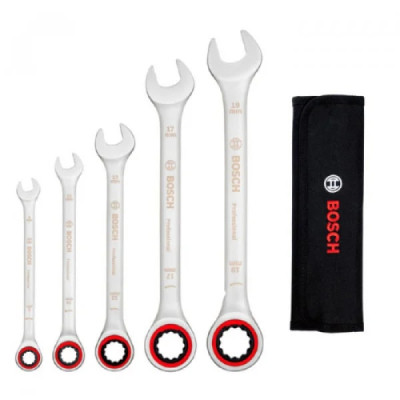 Ключ Bosch комбінований, набір 5шт, 8,10,13,17,19мм (1.600.A02.Z3D) Вінниця - фото 2