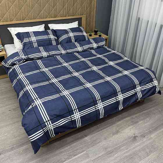 Комплект постельного белья, Decorator Kelso Полуторный 145х215 синий с белым (88-005) Киев