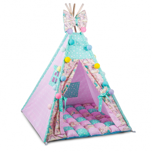 Вігвам Хатка комплект бонбон Єдинороги — Великий 150*150 см Київ