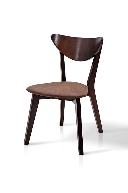 Стілець Лукас м'який, горіх темн/коричнева ткан Київ - фото 1