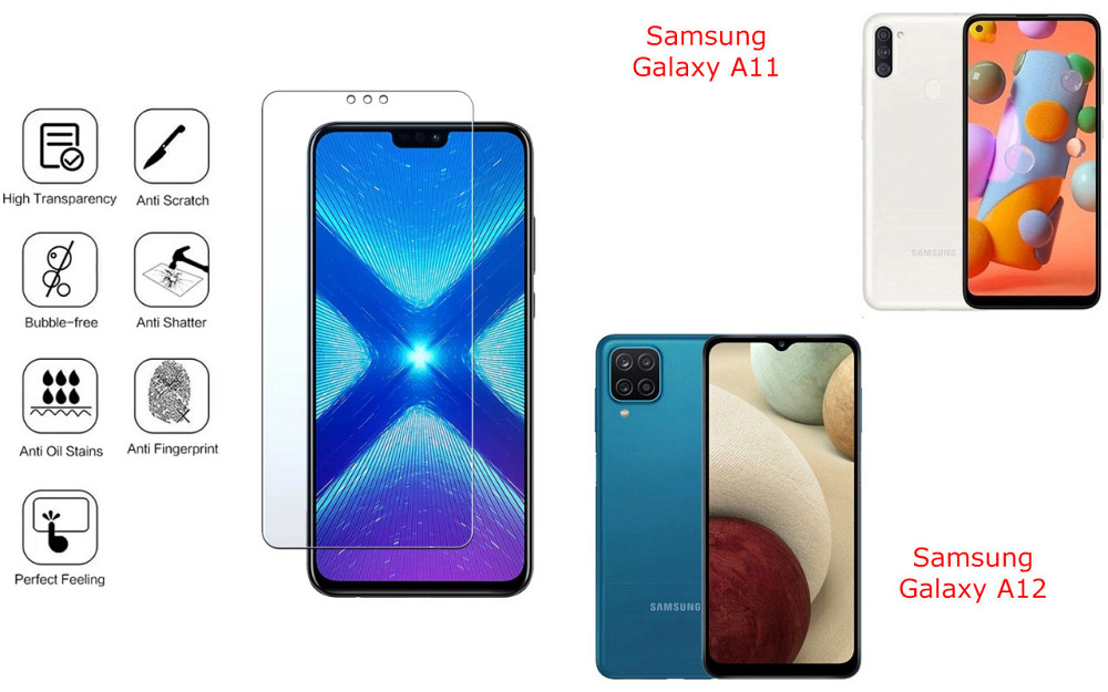 Защитное стекло NeoGlass для Samsung Galaxy A11, Galaxy A12 – ультрапрозрачное и устойчивое Киев - изображение 4