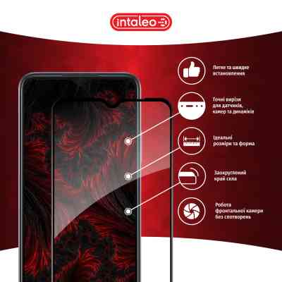 Стекло защитное Intaleo Full Glue Oppo A18 Black (1283126583179) Винница