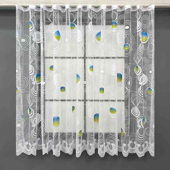 Тюль жакард VR-Textil № 1900т Арка на кухню колір білий 250х150 см (53-0124) Київ