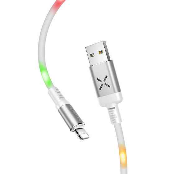 Кабель Lightning McDodo X Series Voice Control с аудио синхронизацией CA584 (Белый, 1м) Николаев
