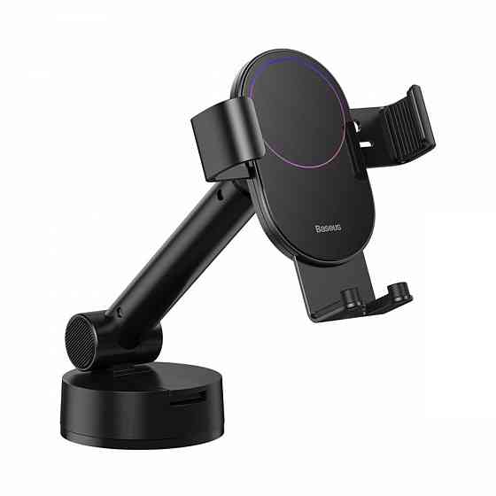 Автотримач для телефона Baseus Simplism gravity car mount holder with suction base Black Ковель