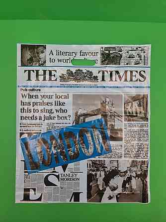 Пакет з прорізною ручкою (45*52+3)" Масазета "LONDON blue" (50 шт) Харків