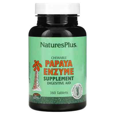 Травы Natures Plus Ферменты Папайи, Chewable Papaya Enzyme Supplement, 360 жев (NAP-04462) Винница