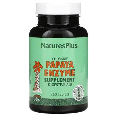 Травы Natures Plus Ферменты Папайи, Chewable Papaya Enzyme Supplement, 360 жев (NAP-04462) Винница - изображение 1