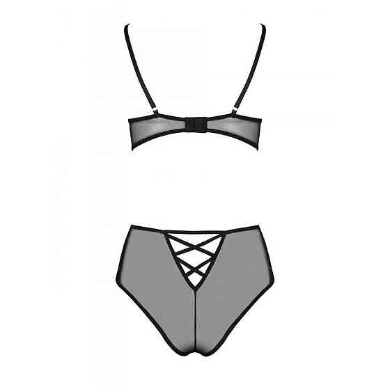 Еротичний комплект з малюнком Passion LOVELIA BIKINI S/M, black Sex Aura Київ
