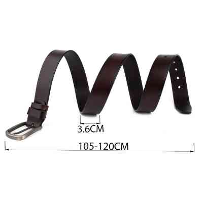 Ремень Vintage Мужской с затемненной пряжкой механика Коричневый (20315) Винница