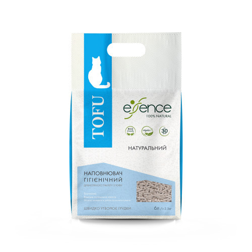 Гигиенический наполнитель Essence для кошачьего туалета натуральный из тофа гранула 3 мм 6 л Киев - изображение 9