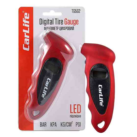 Манометр цифровий Carlife 7bar, LED підсвітка Киев