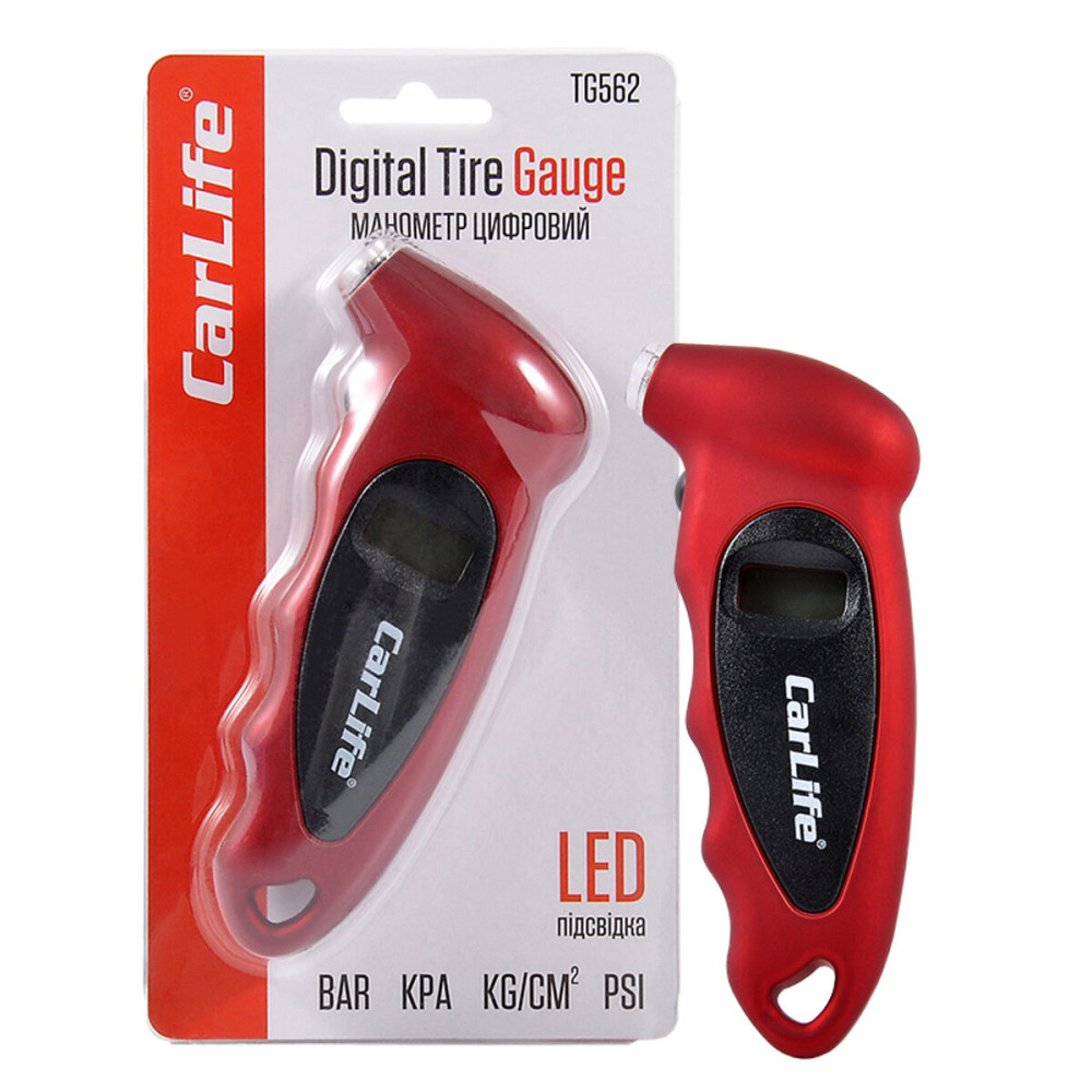 Манометр цифровий Carlife 7bar, LED підсвітка Київ - фото 1