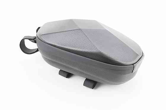 Сумка на кермо електросамокату (жорсткий чохол) 300x150x125мм, кріпл. на липучці, вологозахисна, "карбон" 033 Київ