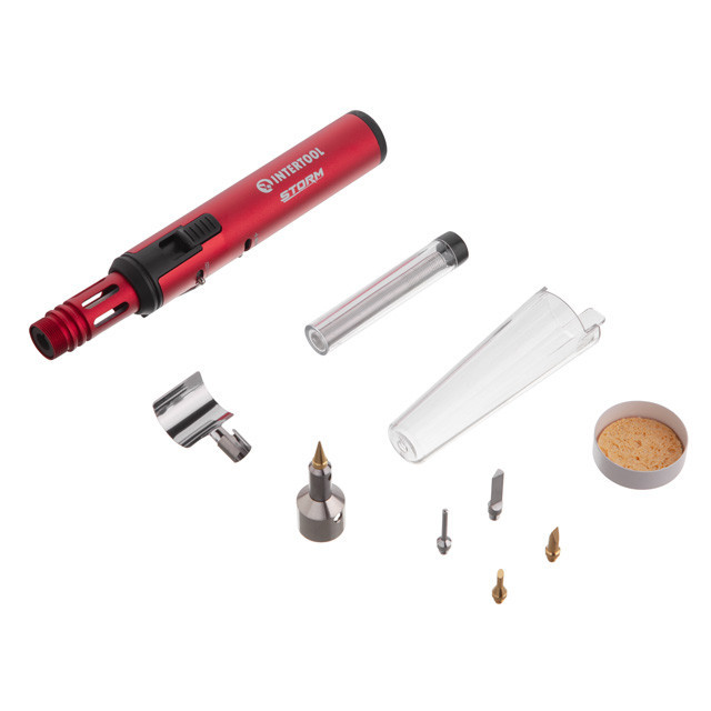Мікропаяльник з комплектом аксесуарів, 10 од., 1300 °C, STORM INTERTOOL GB-0007 Київ - фото 4