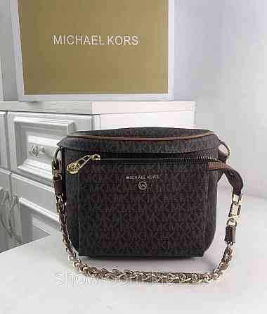 Жіноча сумка "бананка" на груди і на пояс MK Slater коричнева Київ
