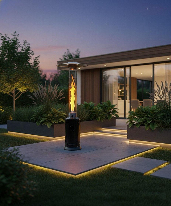 Вуличний газовий обігрівач Gordon 5-12,5 кВт з ефектом полум’я та захисною решіткою (Польща) Київ - фото 7