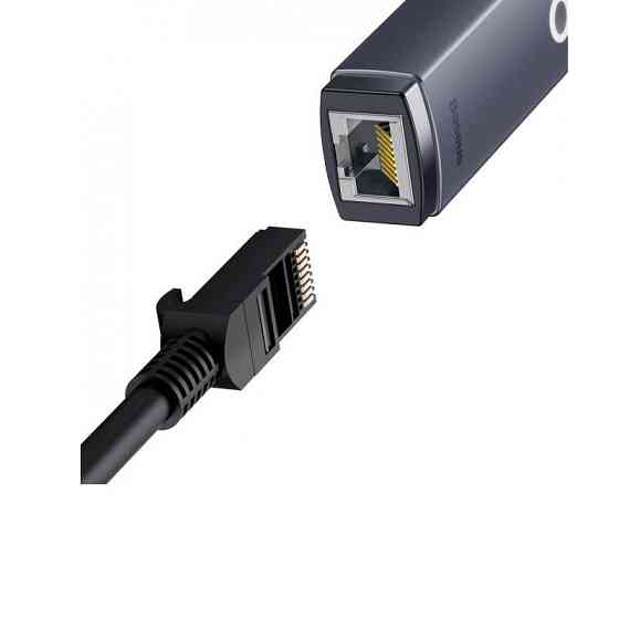 USB-Хаб Baseus Lite Series Ethernet Adapter USB-A to RJ45 LAN Port (100Mbps) Black Киев