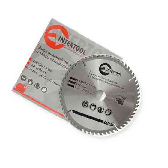 Коло відрізне по дереву з твердосплавними напайками 230x30x1,6 мм, 60 зубів Мукачево