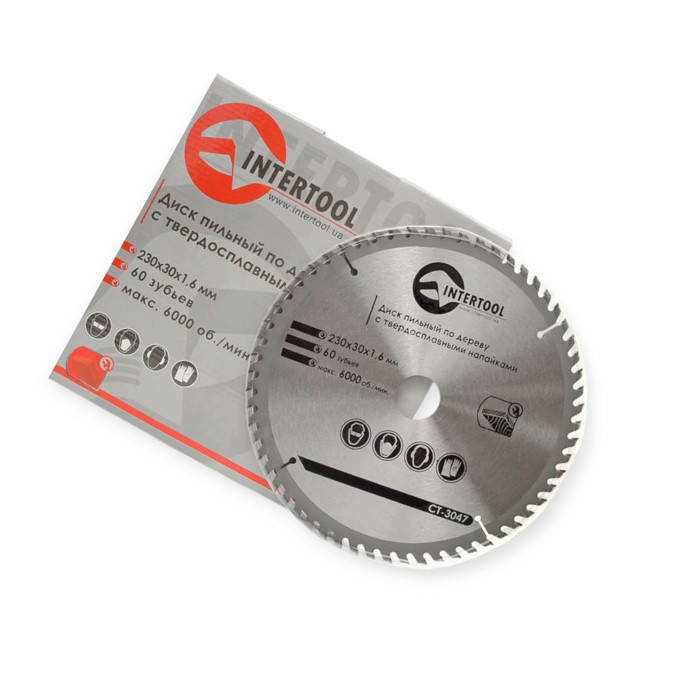 Коло відрізне по дереву з твердосплавними напайками 230x30x1,6 мм, 60 зубів Мукачево - фото 4