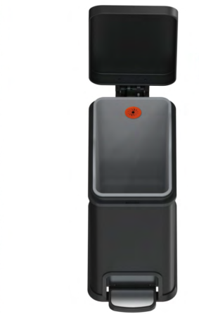 Відро для сміття з плавним закриттям прямокутне Koer TC-010108-05 8 л колір чорний (KR5593) Київ