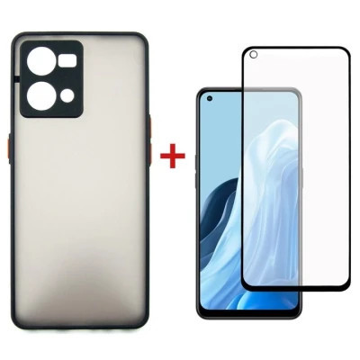 Чохол до мобільного телефона Dengos Kit for OPPO Reno 7 4g case + glass (Black) (DG-KM-32) Вінниця - фото 1