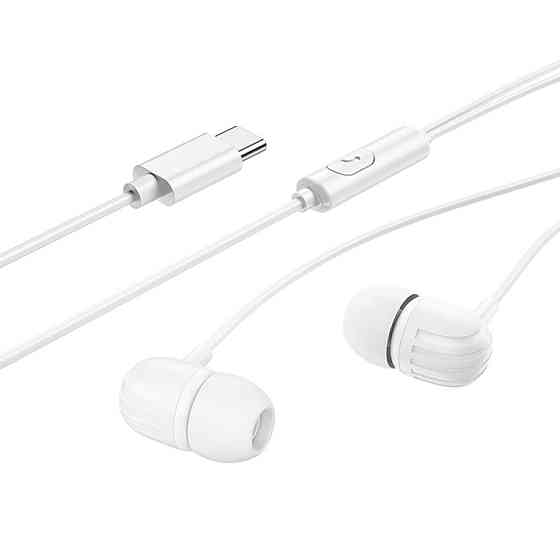 Навушники BOROFONE BM77 Type-C Delicious universal digital earphones with microphone White Київ