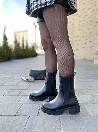 Черевики жіночі GREMMY чорні натуральна шкіра зима висота 20 см (4257) 35-41 Коломыя