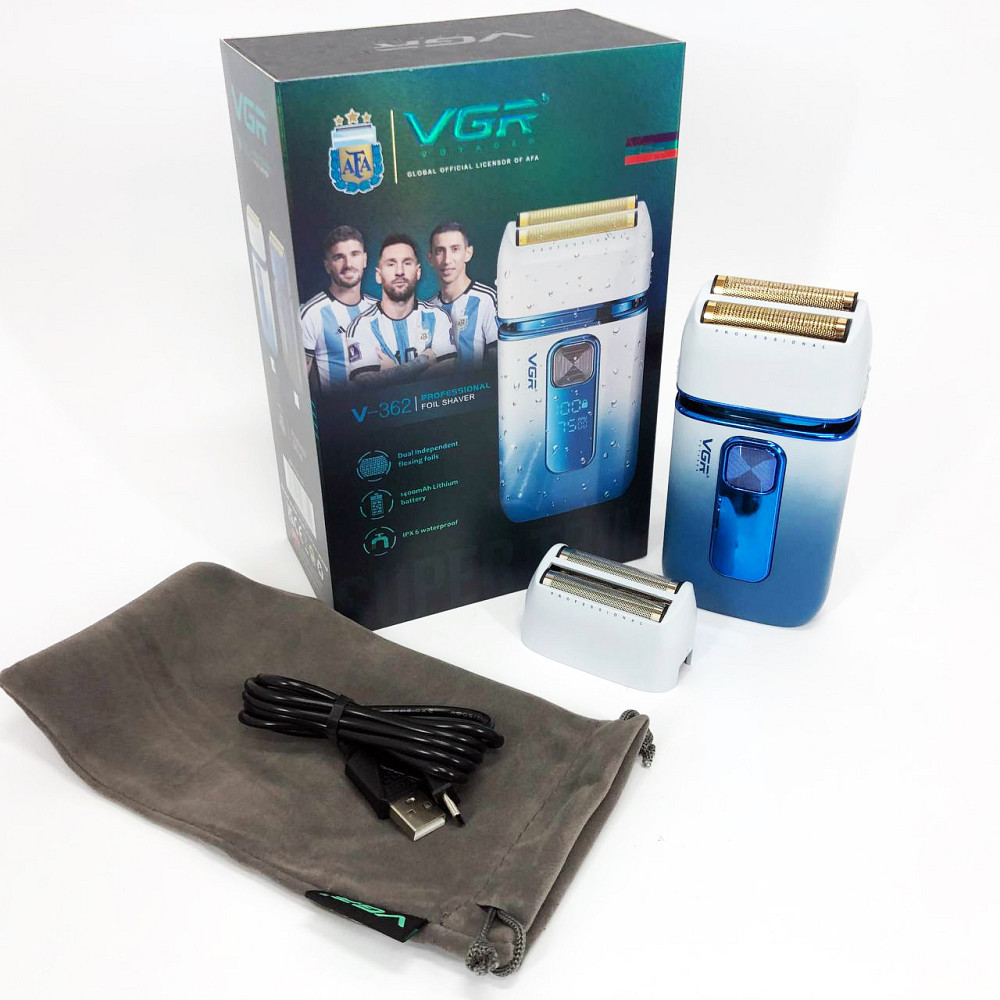 Електрична бритва з вбудованим акумулятором VGR, Чоловіча електрична акумуляторна електробритва IN-42 Львів - фото 7
