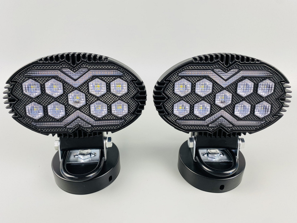 Фара LED кругла 15led chip 9-80V алюмінієвий корпус, кріплення, повітряний клапан Мукачево - фото 8