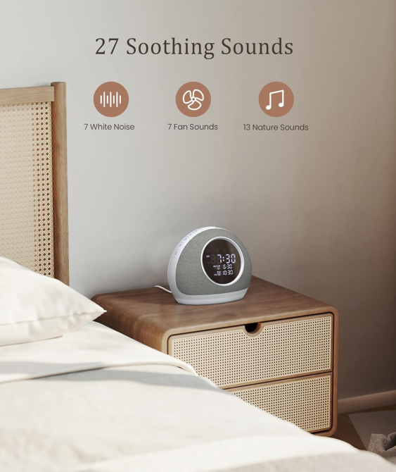 Уцінка Портативна Bluetooth-колонка Mini Hi-Fi P-11 з RGB-нічником, годинником, будильником та звуковою машиною Dreamegg XT-8 Київ - фото 10