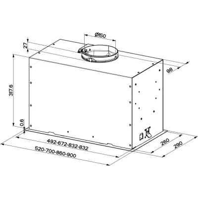 Витяжка кухонна Faber Inka Lux Premium Bk Matt A70 Kl (305.0658.609) Вінниця