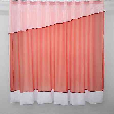 Кухонная занавеска VR-Textil № 047к коралловый с белым 270х170 см (52-0128) Киев