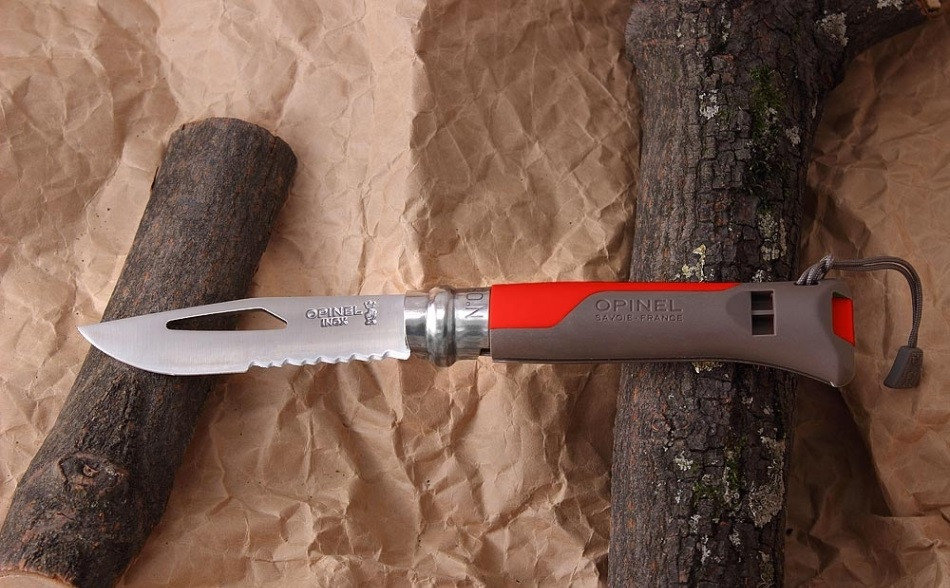 Складаний Ніж спеціального призначення Opinel "Outdoor Earth-Red No.08" (001714) Нержавіюча сталь Нововолинськ - фото 2
