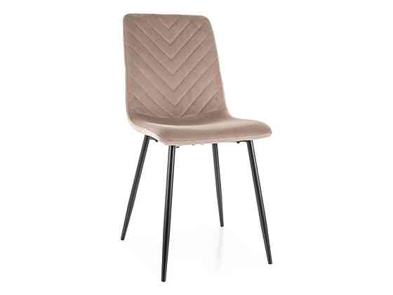 Стілець DAREN VELVET чорний каркас/темний беж BL.40 Киев