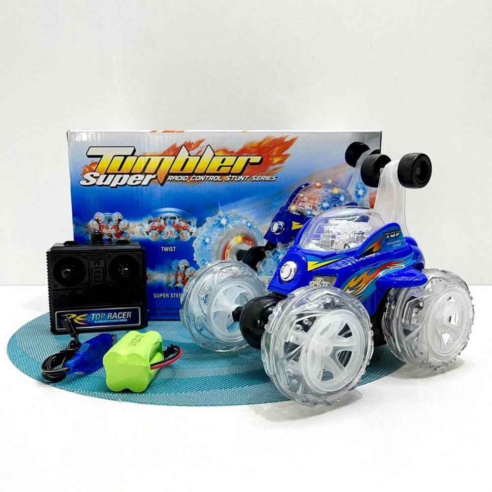 Машина Перевертень радіокерована трюкова зі колесами, що світяться 19см Синя (9996 M) Чернігів - фото 1