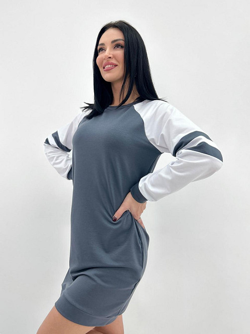 Спортивное платье из двунитки Sesilia 42-44, Графит Киев - изображение 1