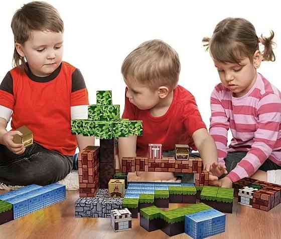 Конструктор магнитный майнкрафт 100 блоков, магнитный конструктор, Харьков