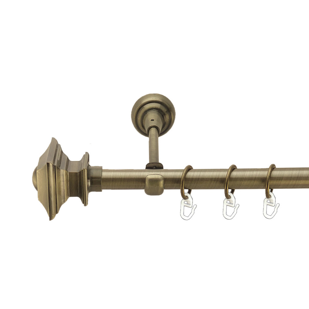 Карниз Orvit Борджеза металевий однорядний відкритий Антик 19 мм 160 см (3993846) Львів - фото 1