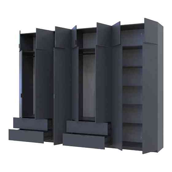 Шкаф для одежды Doros Лукас Графит 3+4 ДСП 315х50х240 DRS-011699 (42005137) Львов